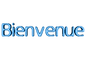 Gif animé bienvenue bleu